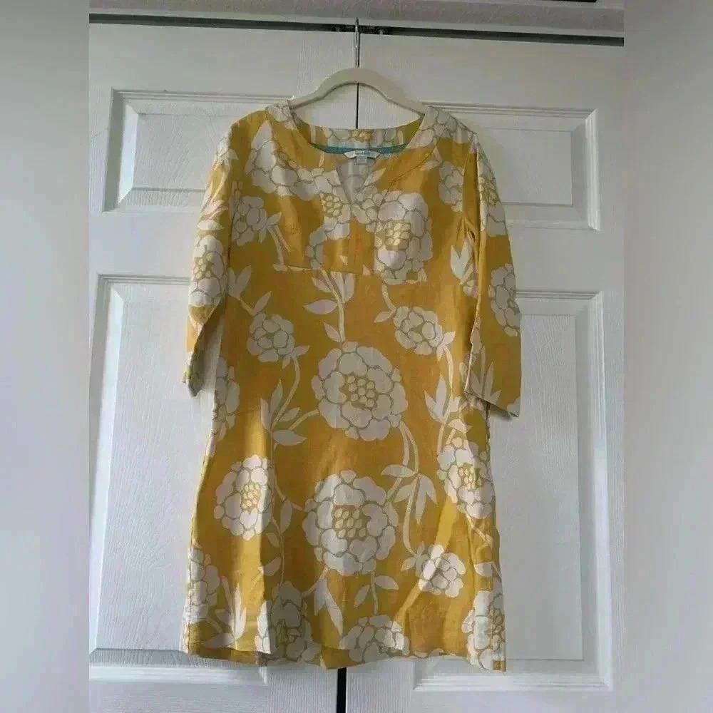 Boden Yellow and White Floral Dress